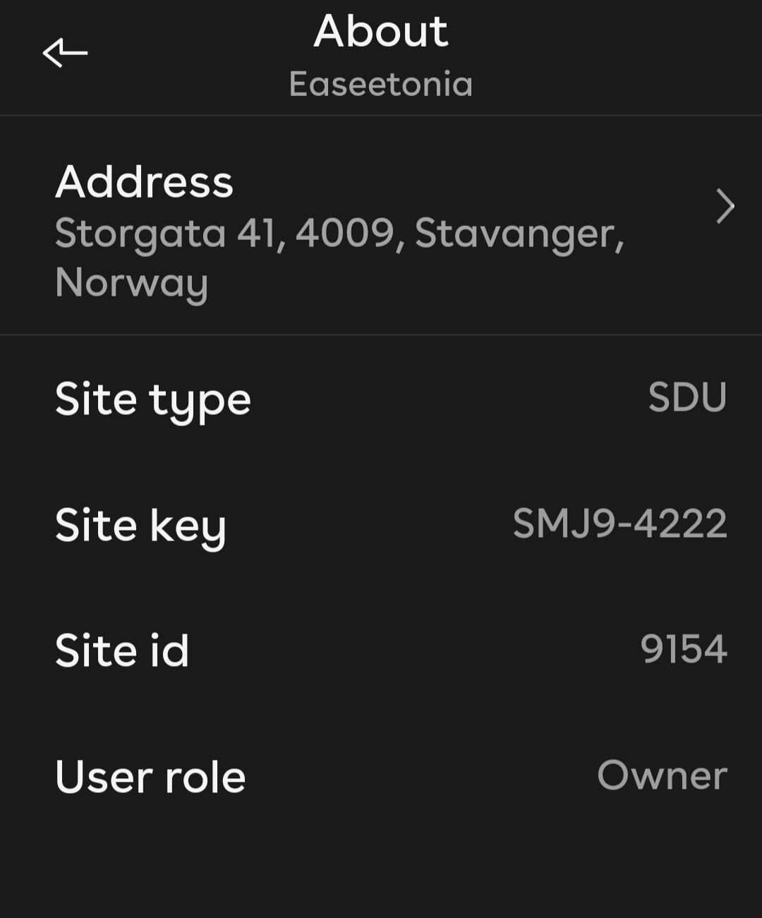 Easee app