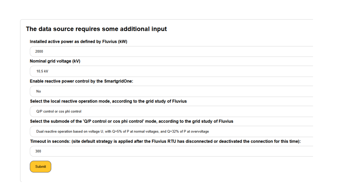 The data source requires some additional input
