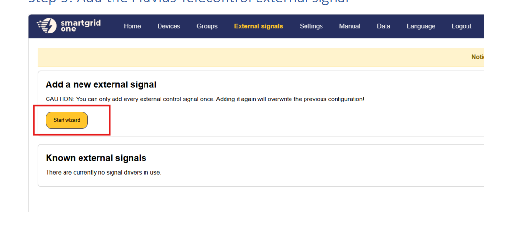 Add a new external signal